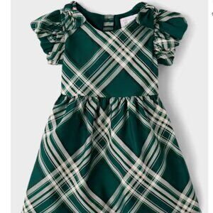 The children's Place Toddler Girls Plaid Satin And Flare Dress